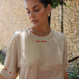 MON AMOUR TEE IN BEIGE